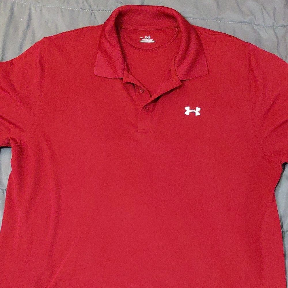 Under Armour Men's Polo Shirt in Bold Red